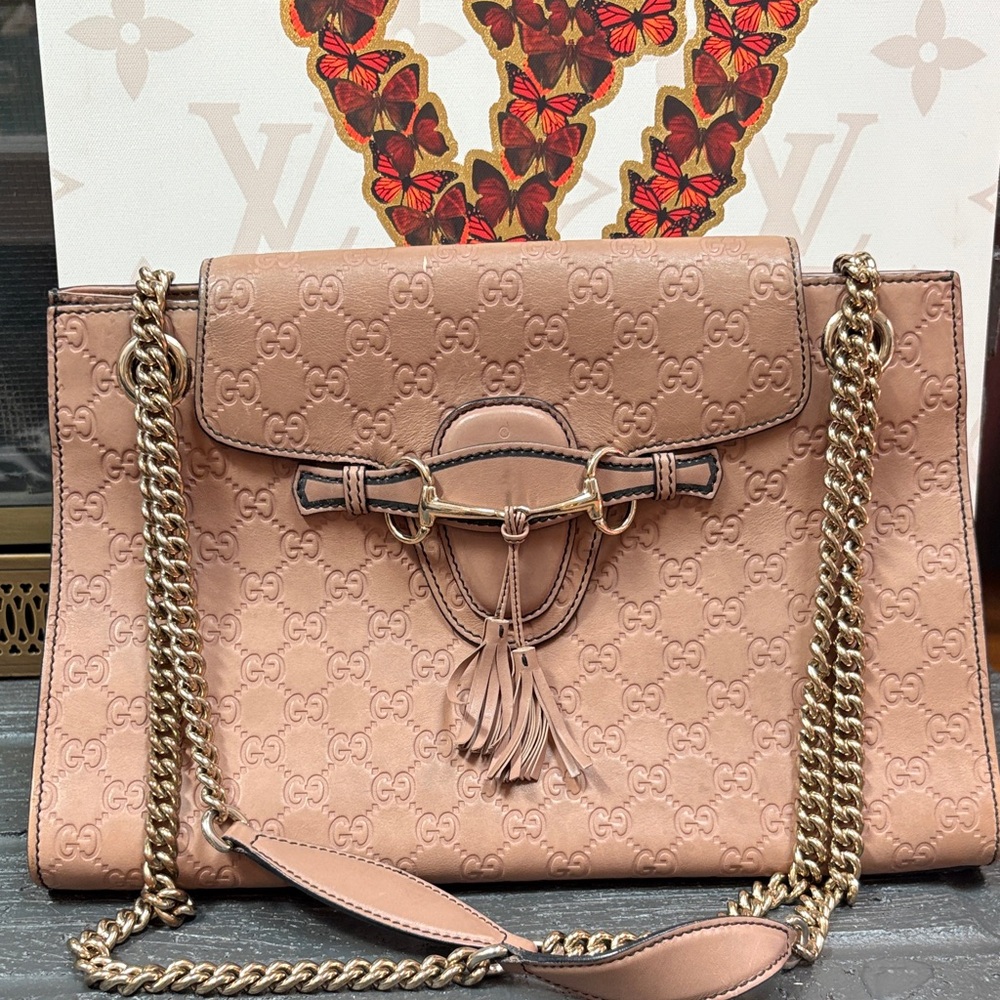 GUCCI Microguccissima Emily Chain Shoulder Bag